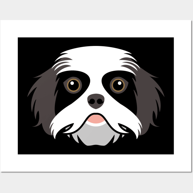 Shih Tzu dog face Wall Art by ShirtBricks